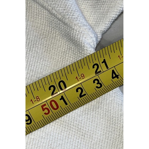 Vintage 90s LA LOVING Textured Knit Crewneck Sweatshirt Men's L‎ White Teal USA - Picture 12 of 15